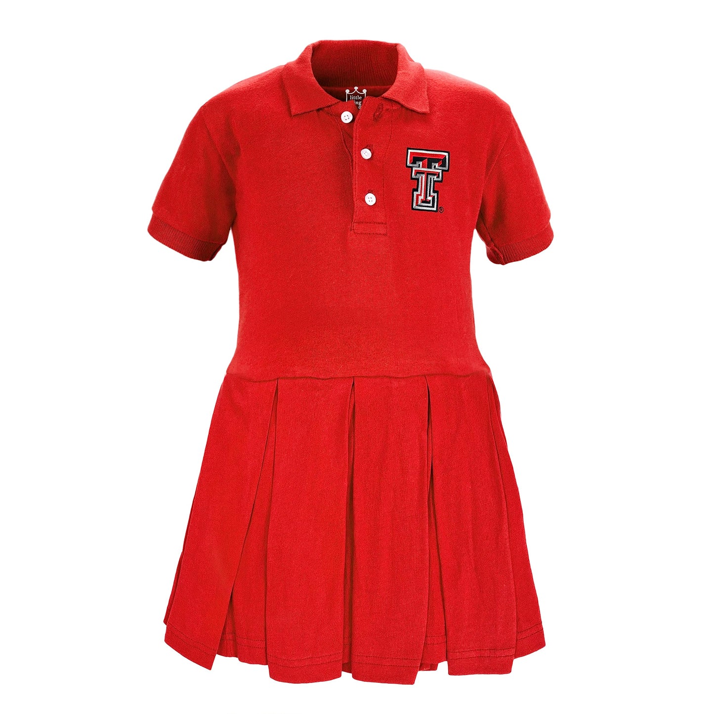 Little King NCAA Short Sleeve Infant and Toddler Girls Polo Dress-100% Cotton-Newborn and Infant