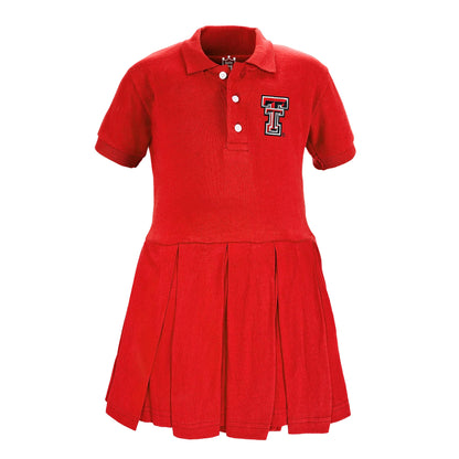 Little King NCAA Short Sleeve Infant and Toddler Girls Polo Dress-100% Cotton-Newborn and Infant