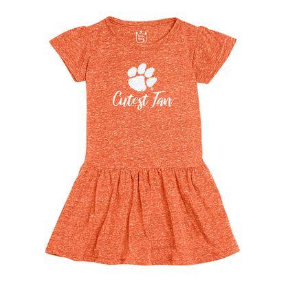 Little King NCAA Toddler Girls Knobby Dress-Cutest Fan