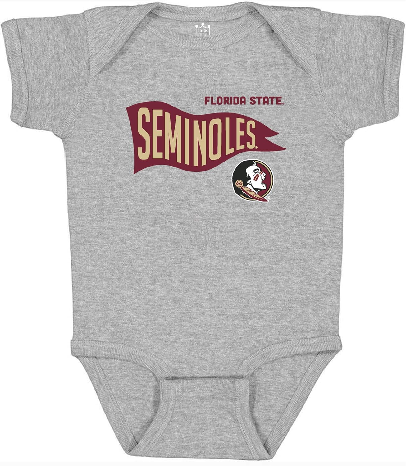 Heathered Gray & Maroon Baby Game Day Outfit
