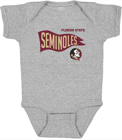 Heathered Gray & Maroon Baby Game Day Outfit
