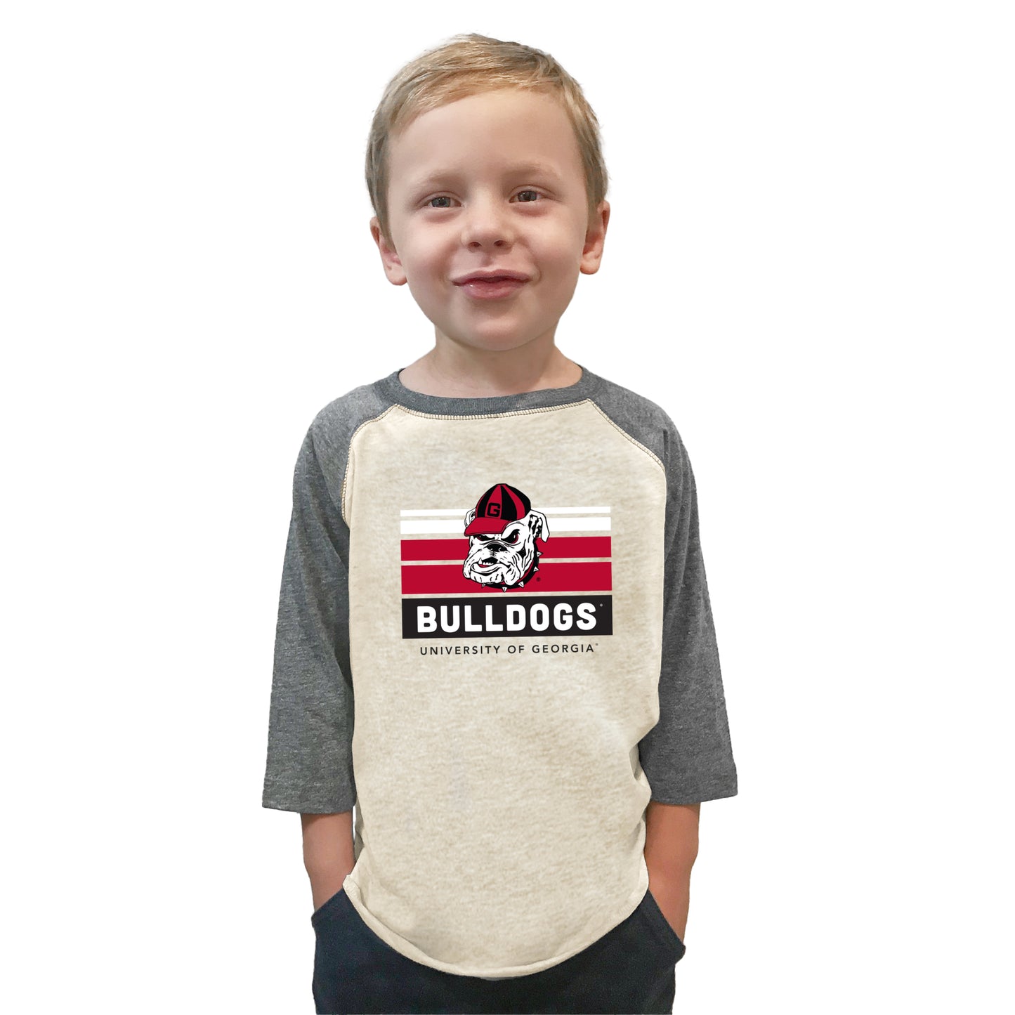 Little King NCAA Boys Toddler 3/4 Raglan T-Shirt-Team Logo Toddler Size-2T 3T 4T 5T