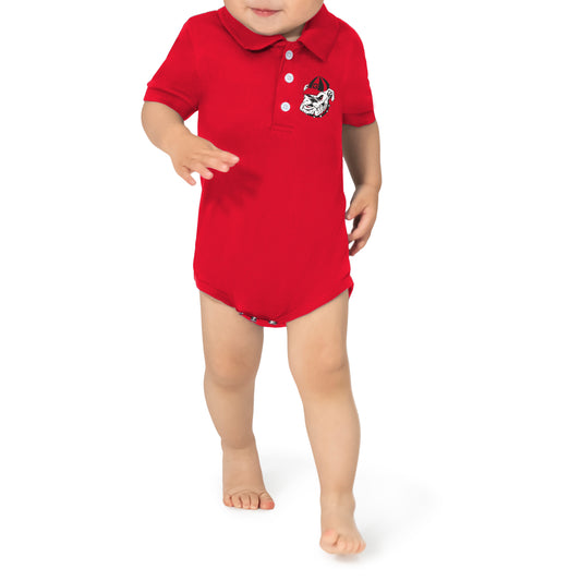 Little King NCAA Short Sleeve Poly-Tech Infant Polo Romper -Infant Sizes 6M 12M 18M 24M