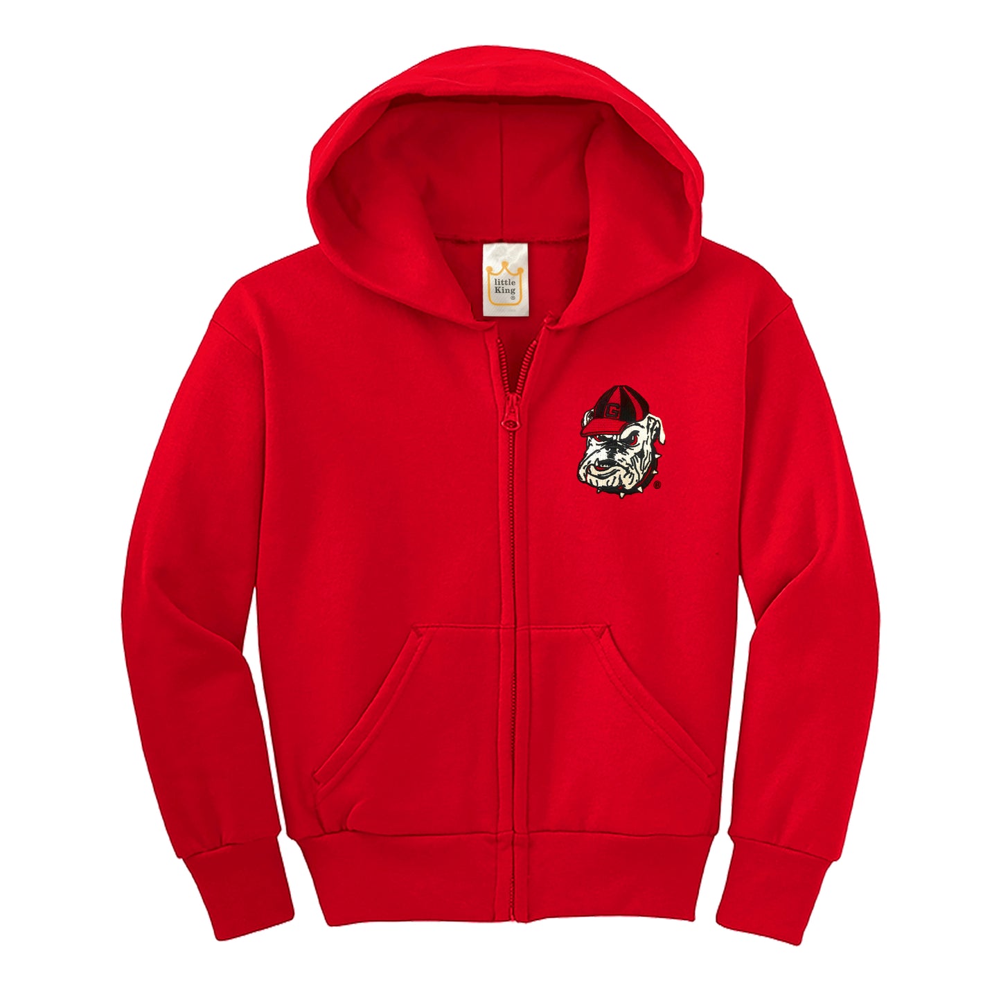 Little King NCAA Boys/Girls Toddler Full Zip Fleece Hoodie Sweatshirt with Embroidered Team Logo 2T 3T 4T 5T