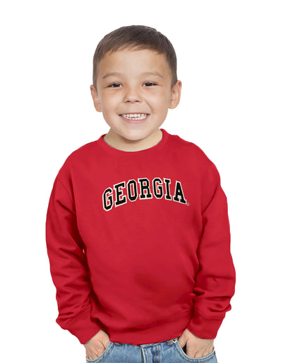 Little King NCAA Toddler Boys and Girls Crewneck Sweatshirt with Tackle Twill Letters-Team Colors 2T 3T 4T