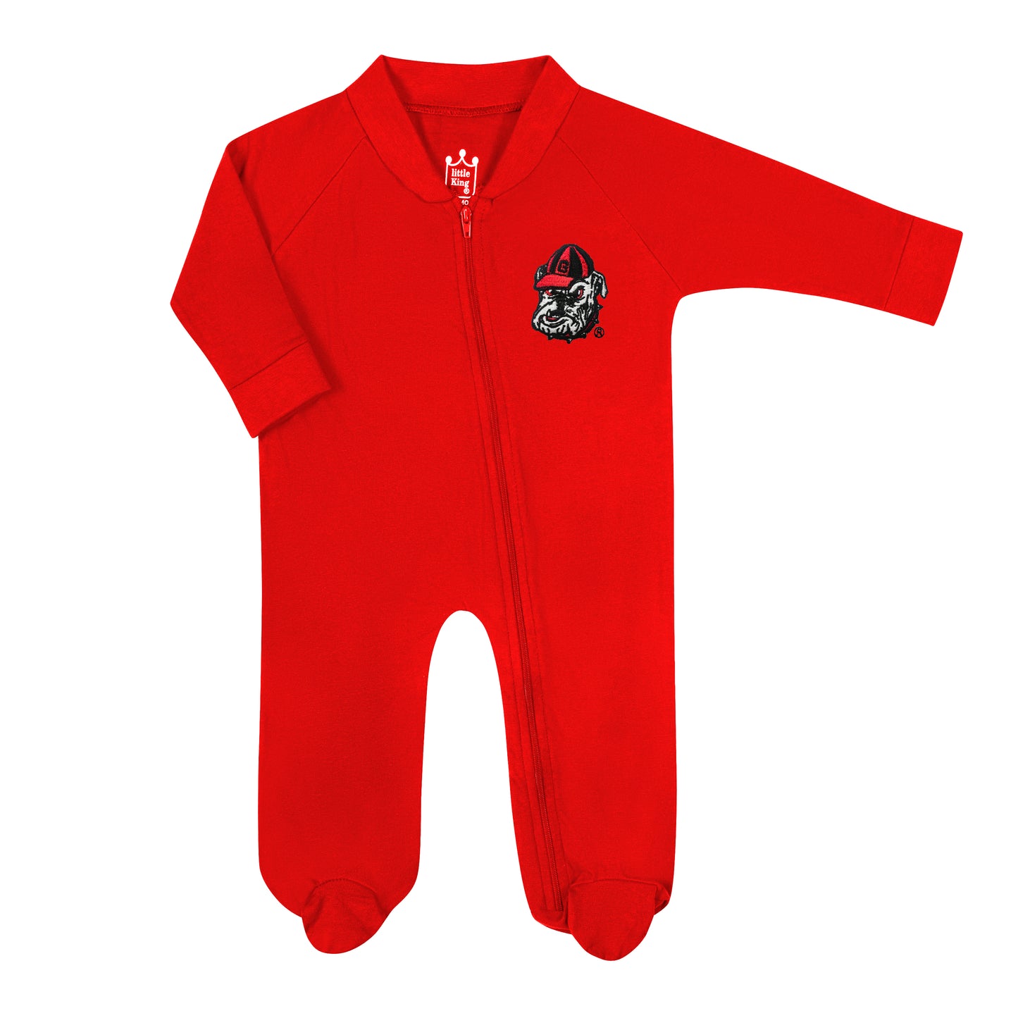 Little King NCAA Long Sleeve Full Zip Footed Romper-Sizes 0-3 Months 3-6 Months and 6-9 Months (Copy)