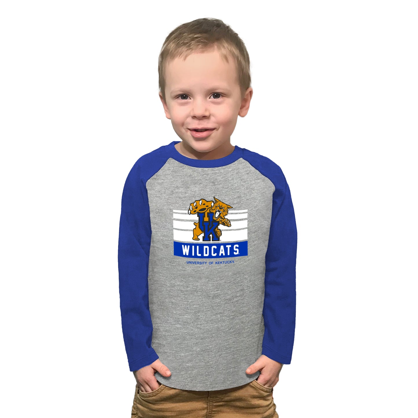 Little King NCAA Toddler Long Sleeve Raglan T Shirt-Team Logo-Team Colors (2T 3T 4T)