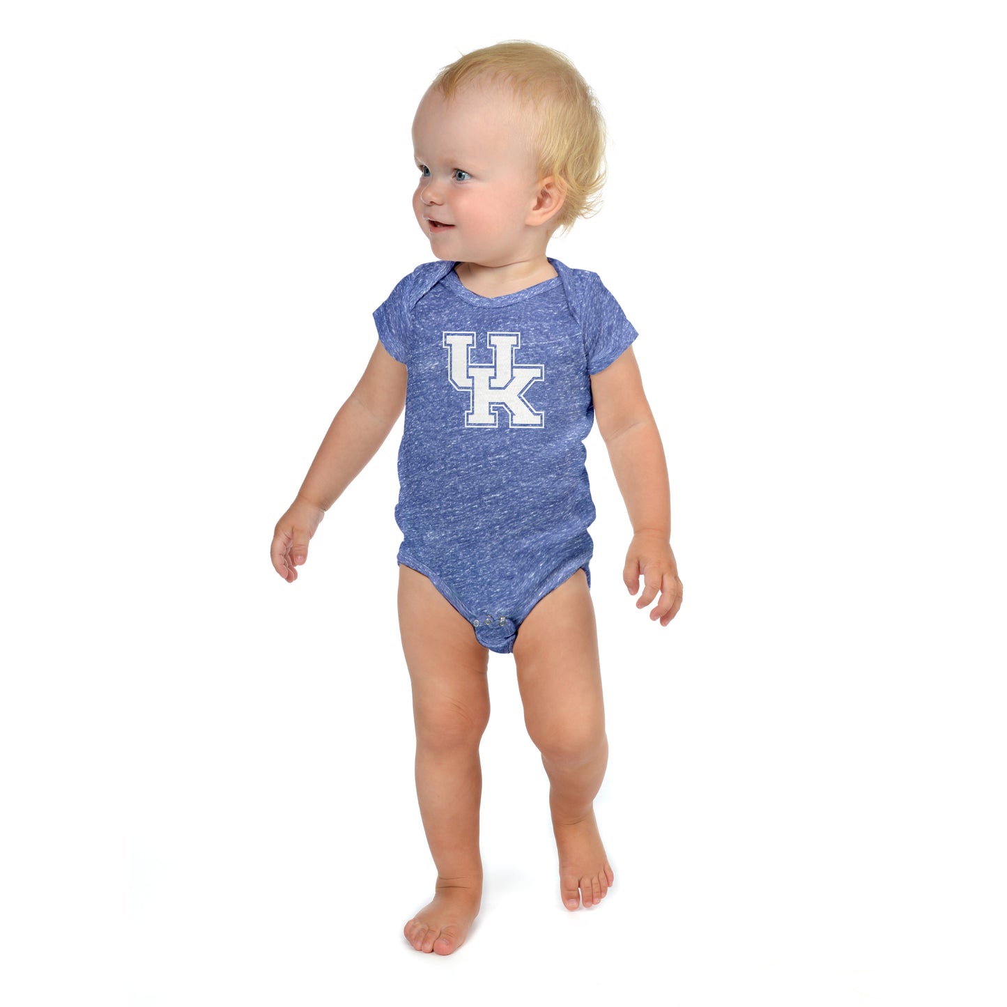 Little King NCAA Knobby Short Sleeve Romper Bodysuit-Big Logo-Infant Sizes 0-3M 6M 12M 18M