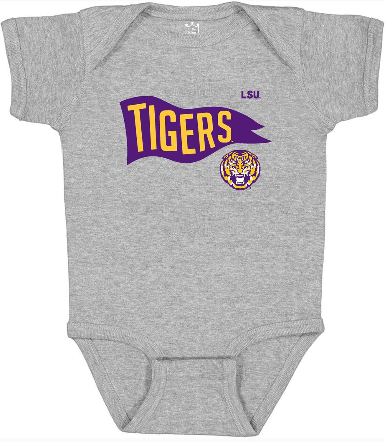 Gray & Purple Baby Game Day Outfit