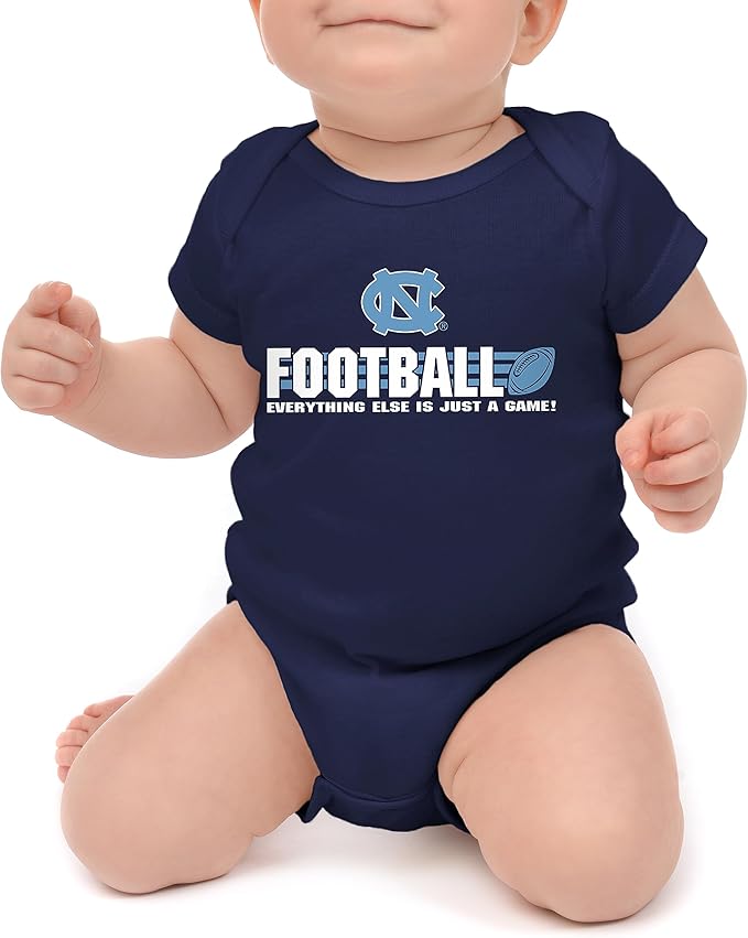 Little King NCAA Short Sleeve College Football Onesie Bodysuit-100% Cotton