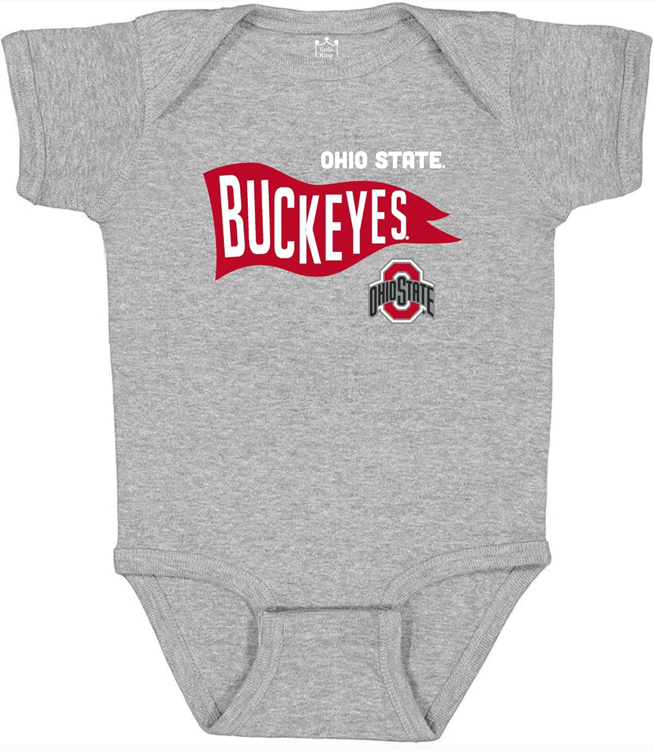 Heathered Gray & Red Baby Game Day Outfit