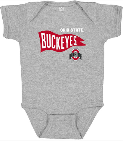 Heathered Gray & Red Baby Game Day Outfit