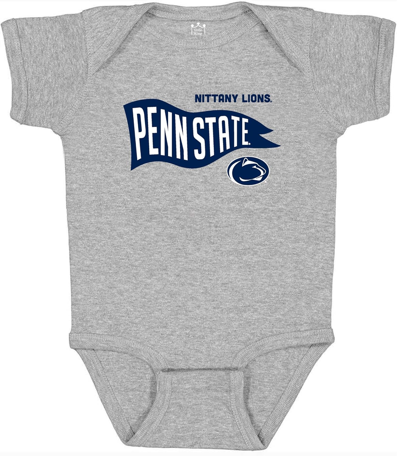 Heathered Gray & Navy Baby Game Day Outfit