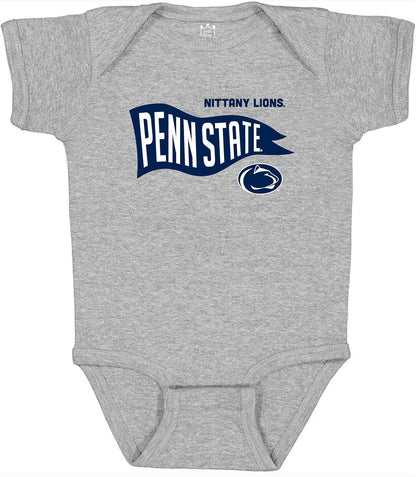 Heathered Gray & Navy Baby Game Day Outfit