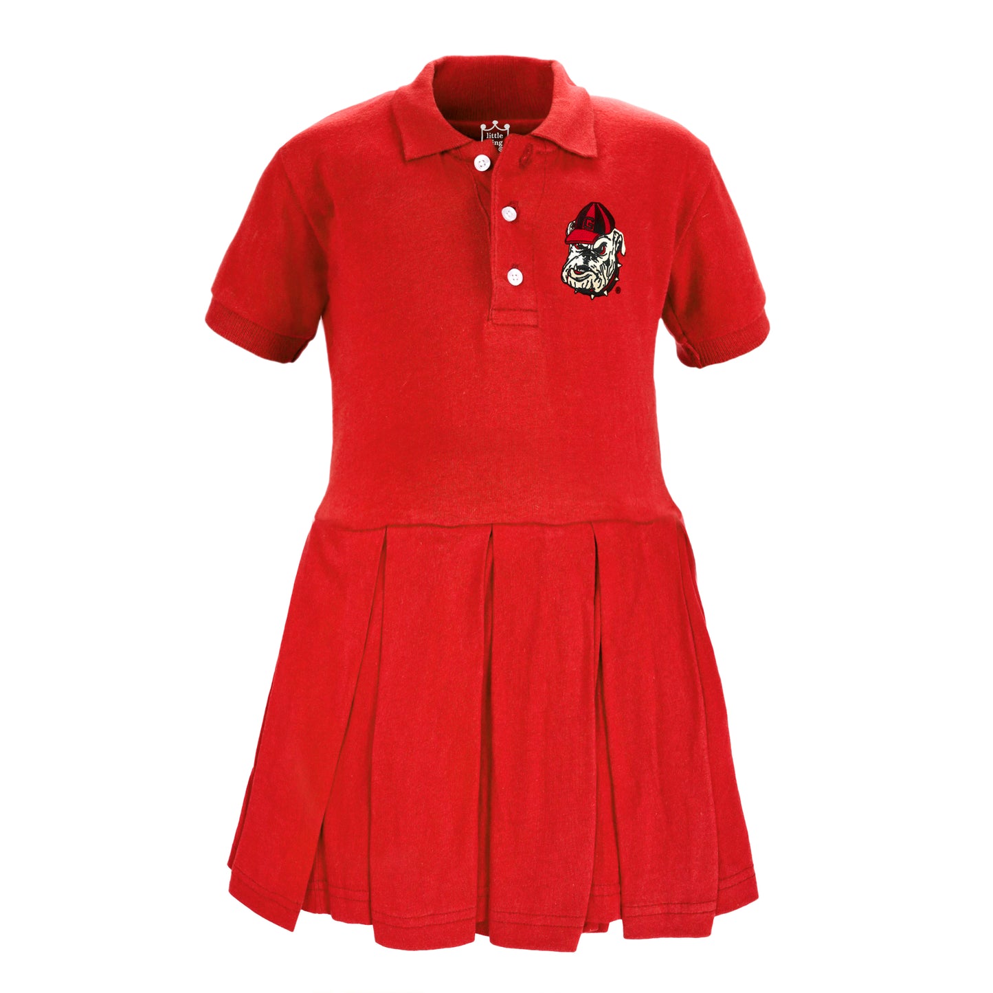 Little King NCAA Short Sleeve Infant and Toddler Girls Polo Dress-100% Cotton-Newborn and Infant Sizes