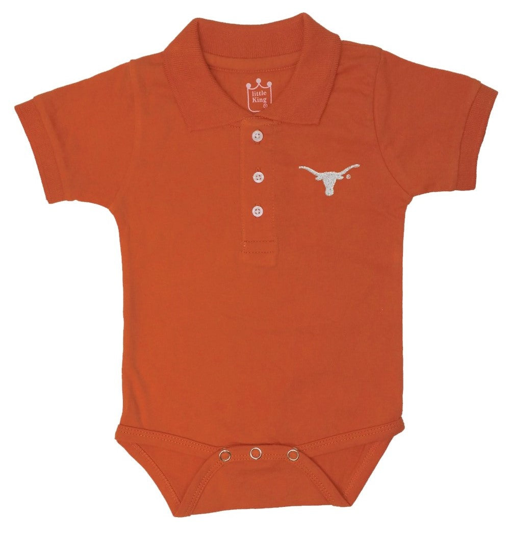 Little King NCAA Short Sleeve Polo Bodysuit Romper-Infant Sizes 6M 12M 18M 24M