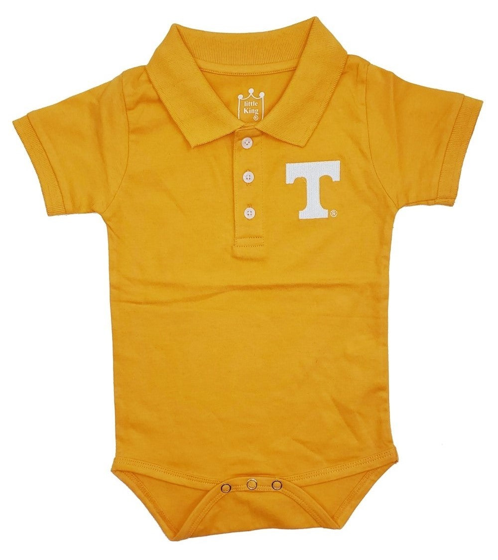 Little King NCAA Short Sleeve Polo Bodysuit Romper-Infant Sizes 6M 12M 18M 24M