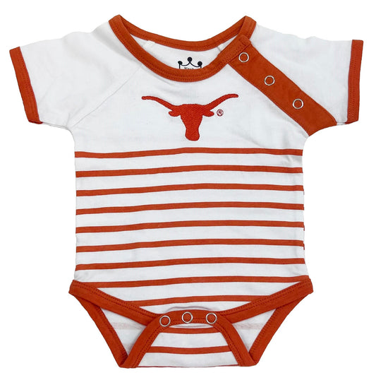 Little King NCAA Striped Bodysuit with Shoulder Snap and Embroidered Logo-Infant Sizes 0-3M 6M 12M 18M