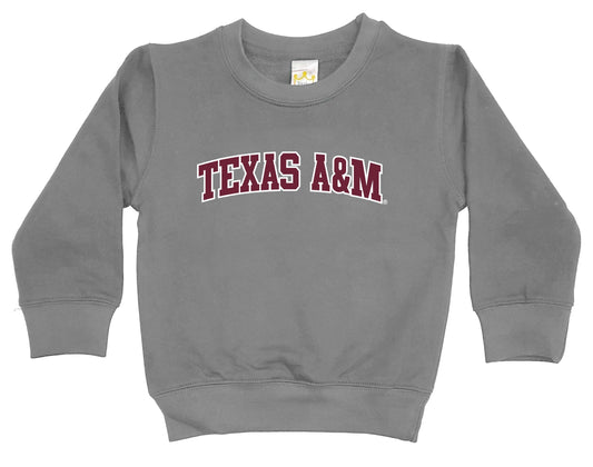 Little King NCAA Youth Boys and Girls Crewneck Sweatshirt with Tackle Twill Letters-Team Colors YS YM YL YXL