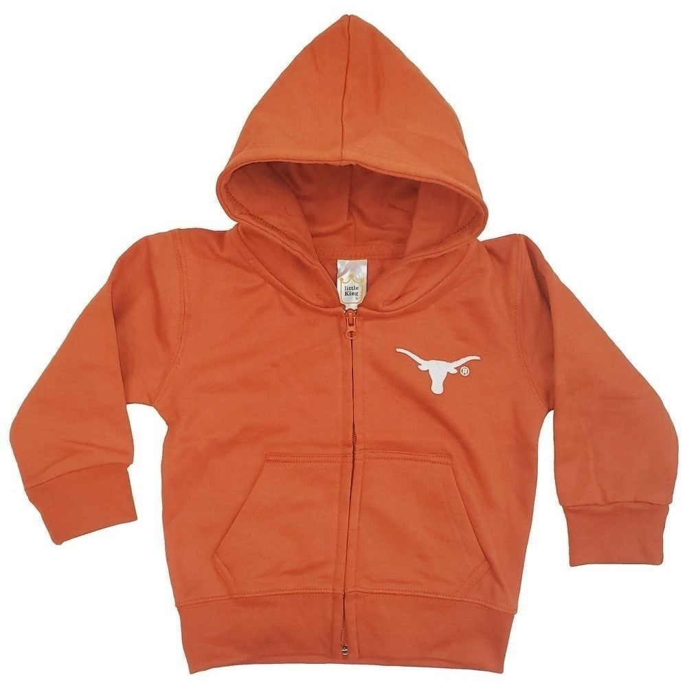 Little King NCAA Boys/Girls Toddler Full Zip Cotton Fleece Hoodie Sweatshirt with Embroidered Team Logo-Sizes 2T 3T 4T 5T