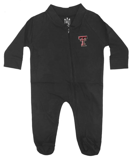 Little King NCAA Long Sleeve Full Zip Footed Romper-Sizes 0-3 Months 3-6 Months and 6-9 Months