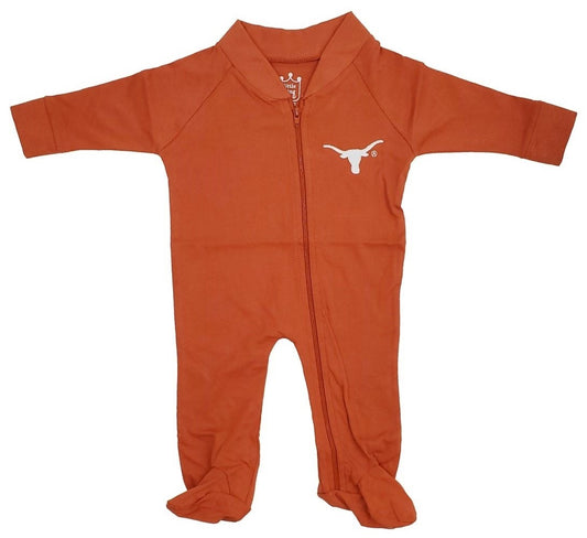 Little King NCAA Long Sleeve Full Zip Footed Romper-Sizes 0-3 Months 3-6 Months and 6-9 Months