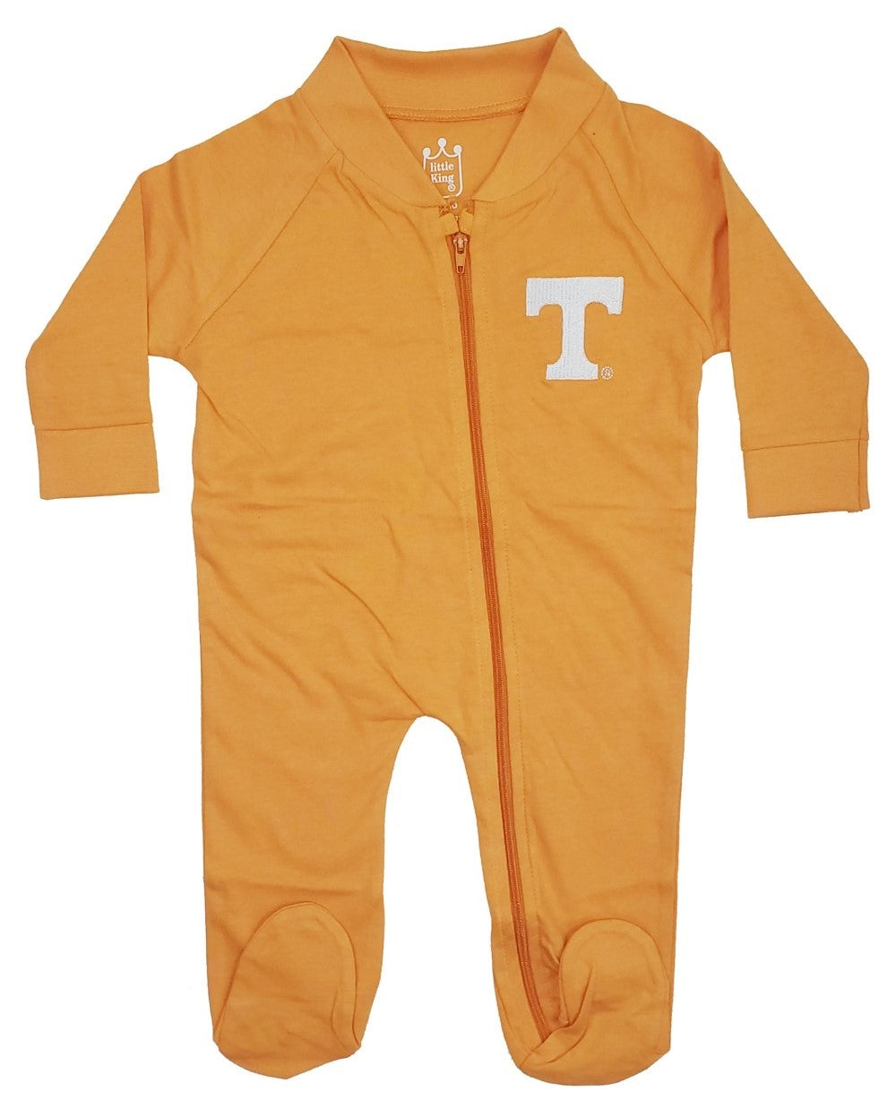 Little King NCAA Long Sleeve Full Zip Footed Romper-Sizes 0-3 Months 3-6 Months and 6-9 Months