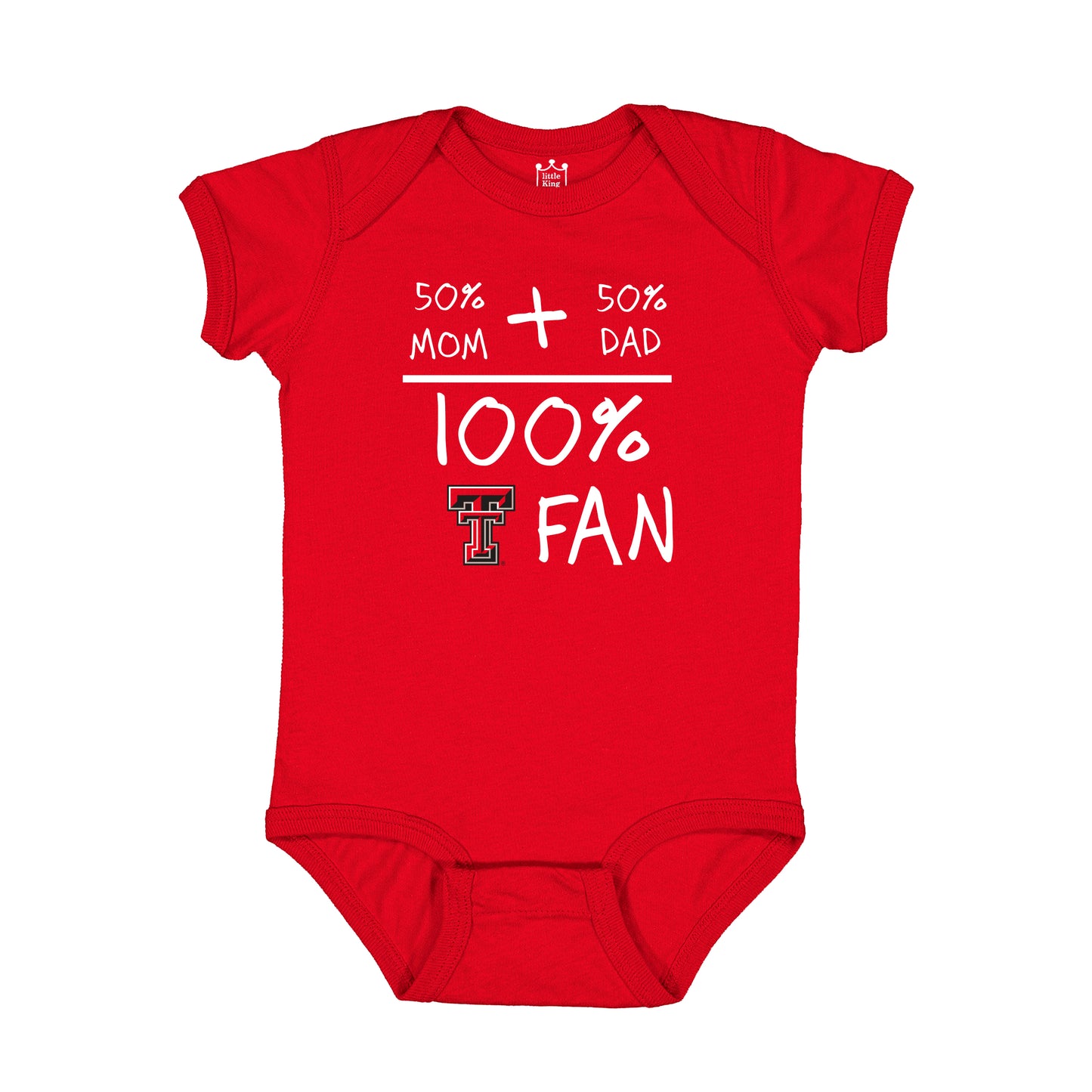 Little King NCAA Short Sleeve-100% Fan- Bodysuit Romper-Infant Sizes 0-3M 6M 12M 18M