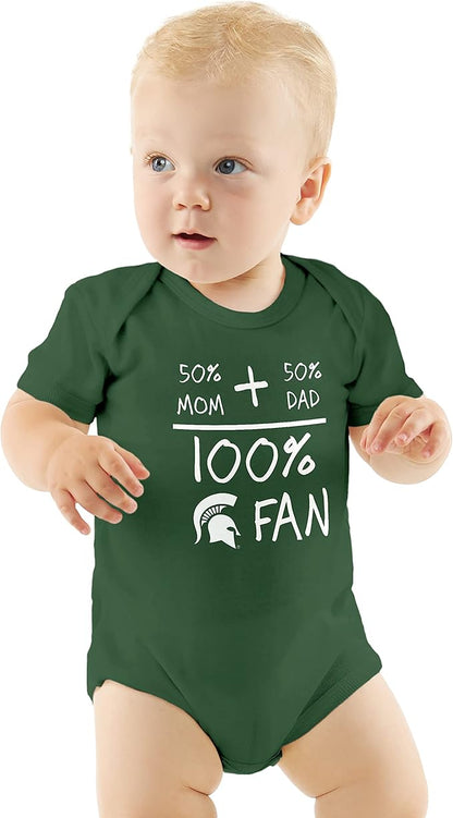 Little King NCAA Short Sleeve-100% Fan- Bodysuit Romper