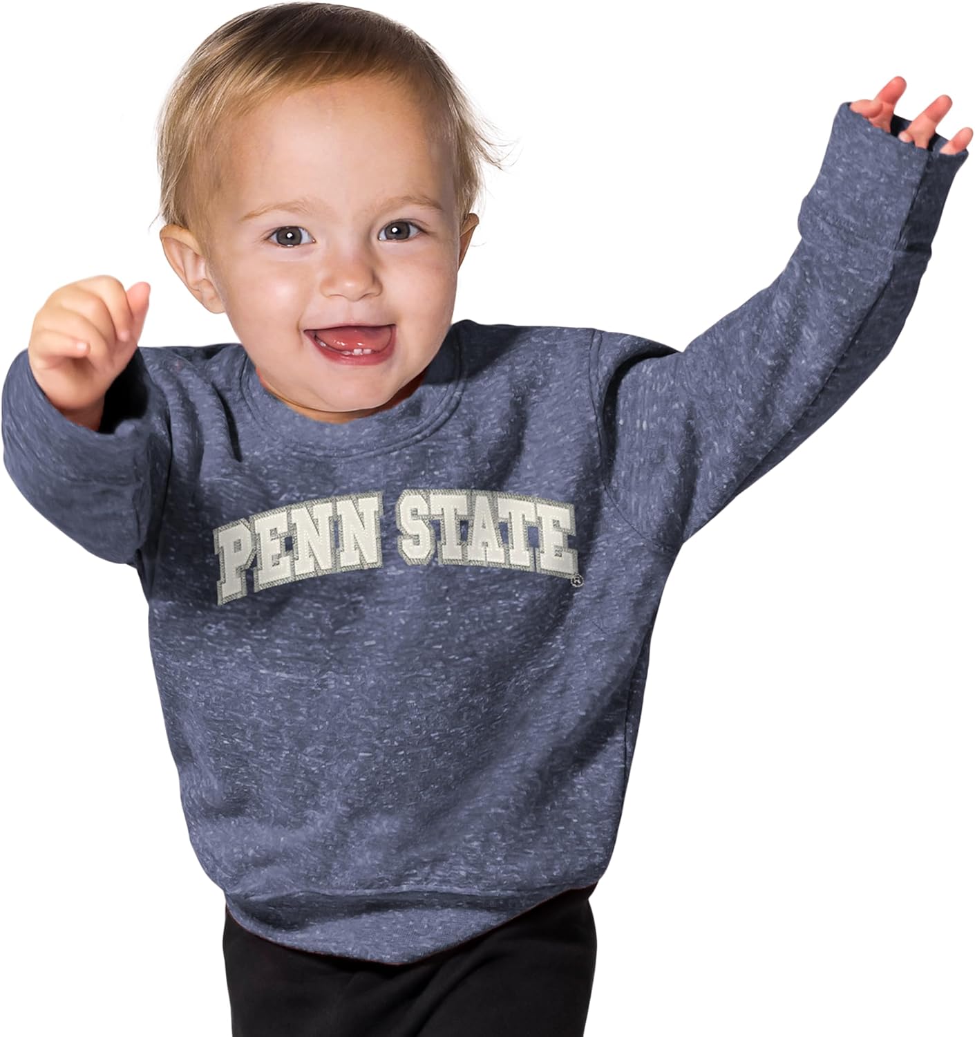 Little King NCAA Infant Boys and Girls Crewneck Knobby Sweatshirt With Tackle Twill Letters-Team Colors 6M 12M 18M