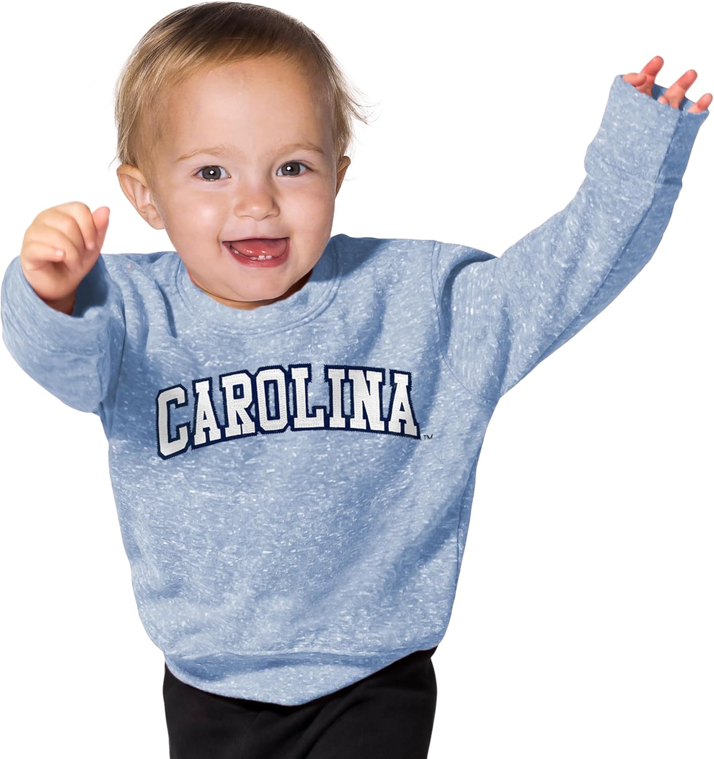 Little King NCAA Infant Boys and Girls Crewneck Knobby Sweatshirt With Tackle Twill Letters-Team Colors 6M 12M 18M